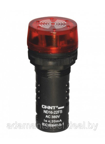 Сигнализатор звуковой ND16-22L Φ22 мм красный АС/DC24В (CHINT) - фото 1 - id-p138600732