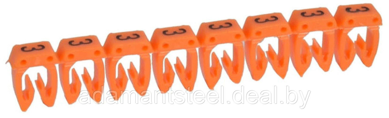 Маркер CAB3 d=0.5-1.5mm - "3" (оранжевый), 1200 шт/уп.