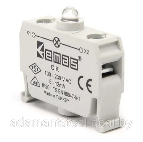 LED-BOS230-R Светодиод красный 100-230В AC к серии CM/CP в коробку - фото 1 - id-p138603090