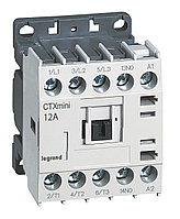 Контактор CTX3 Мини 3P 12A (AC-3), Uк=24VDC, 1NO всп.контакт