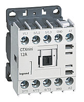 Контактор CTX3 Мини 3P 12A (AC-3), Uк=24VDC, 1NC всп.контакт