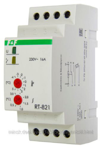 Регулятор температуры RT-821, диапазон температур от -4 до +5° С, выносной датчик - фото 1 - id-p138610006