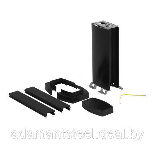 Snap-On мини-колонна алюминиевая с крышкой из пластика, 2 секции, высота 0,3м, цвет черный - фото 1 - id-p138607083