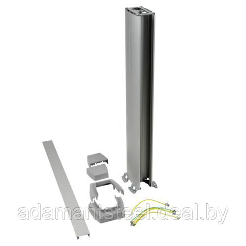 Snap-On мини-колонна алюминиевая с крышкой из алюминия, 2 секции, высота 0,68м, цвет алюминий
