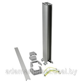 Snap-On мини-колонна алюминиевая с крышкой из алюминия, 2 секции, высота 0,68м, цвет алюминий