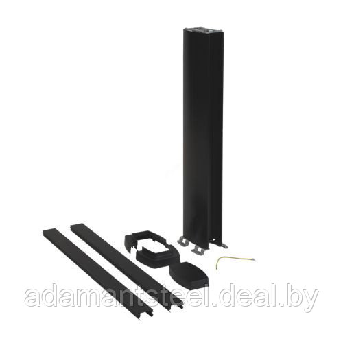 Snap-On мини-колонна алюминиевая с крышкой из пластика, 2 секции, высота 0,68м, цвет черный - фото 1 - id-p138607086