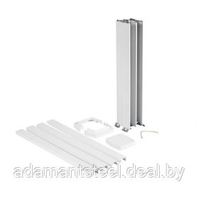 Snap-On мини-колонна алюминиевая с крышкой из пластика 4 секции, высота 0,68м, цвет белый