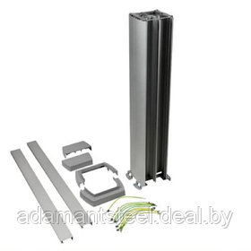 Snap-On мини-колонна алюминиевая с крышкой из алюминия 4 секции, высота 0,68м, цвет алюминий