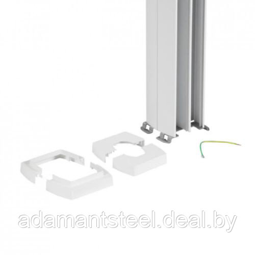 Snap-On колонна алюминиевая с крышкой из пластика 4 секции, высота 3,3м, цвет белый - фото 1 - id-p138607099