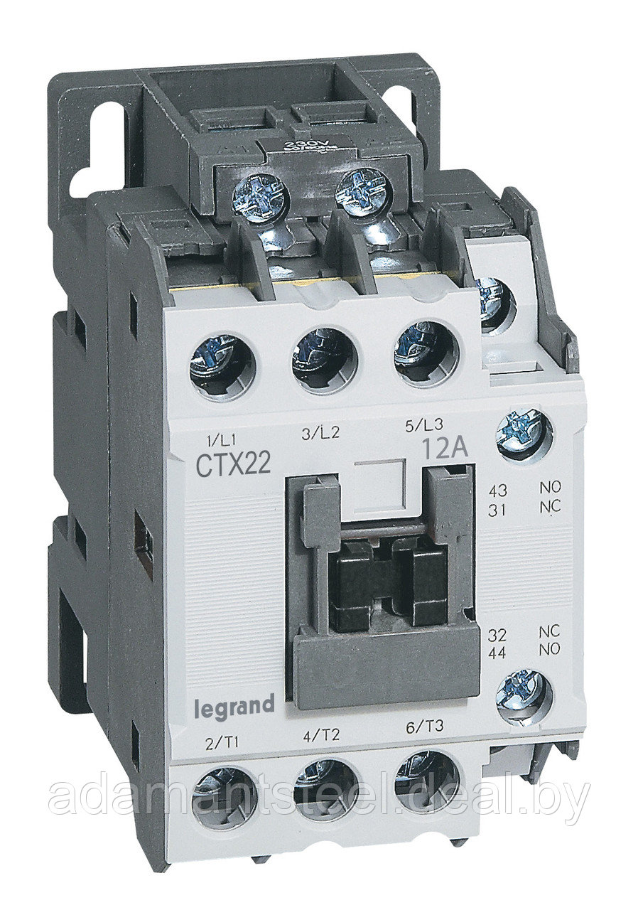 Контактор CTX3 22 3P 12A (AC-3), Uк=24VDC, 1NO+1NC всп.контакт - фото 1 - id-p138606372