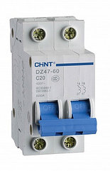 CHINT DZ47-60 2P 10A, 4,5кA, тип C Автоматический выключатель