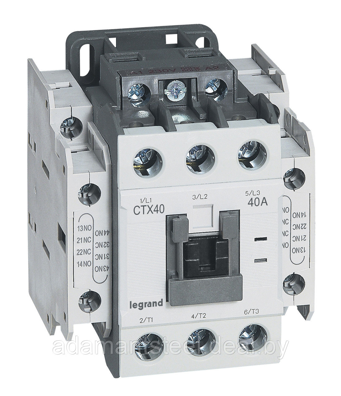Контактор CTX3 40 3P 40A (AC-3), Uк=48VDC, 2NO+2NC всп.контакт - фото 1 - id-p138606406