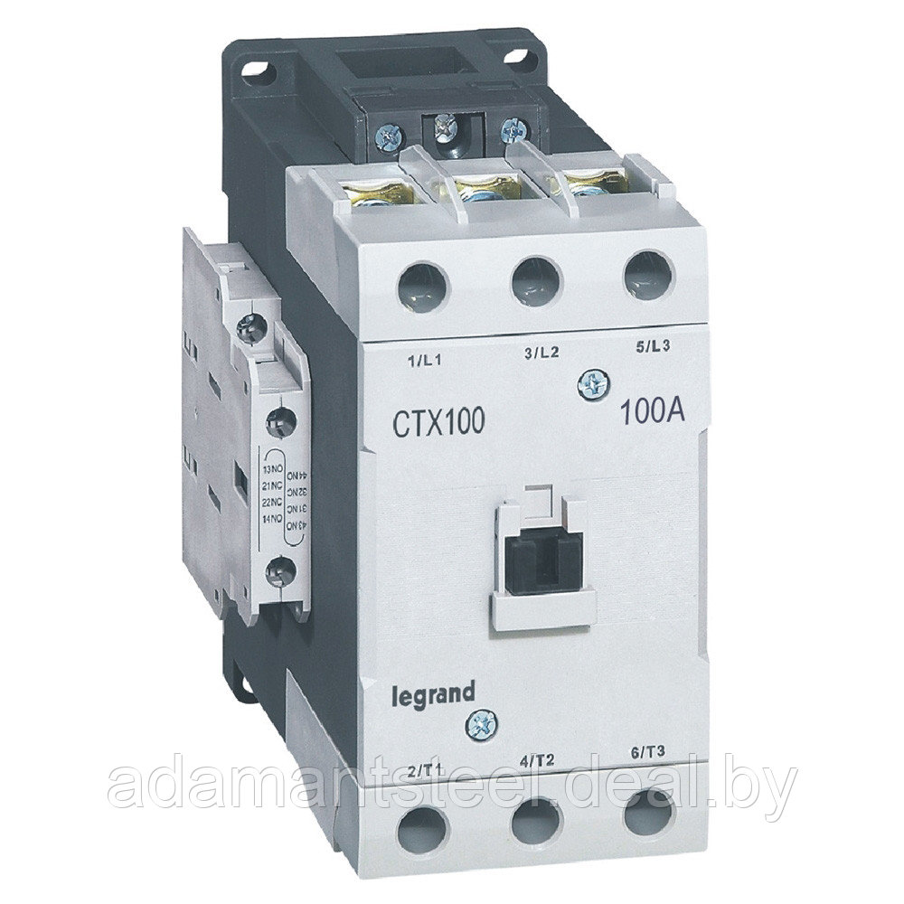 Контактор CTX3 100 3P 100A (AC-3), Uк=24VAC, 2NO+2NC всп.контакт - фото 1 - id-p138606472