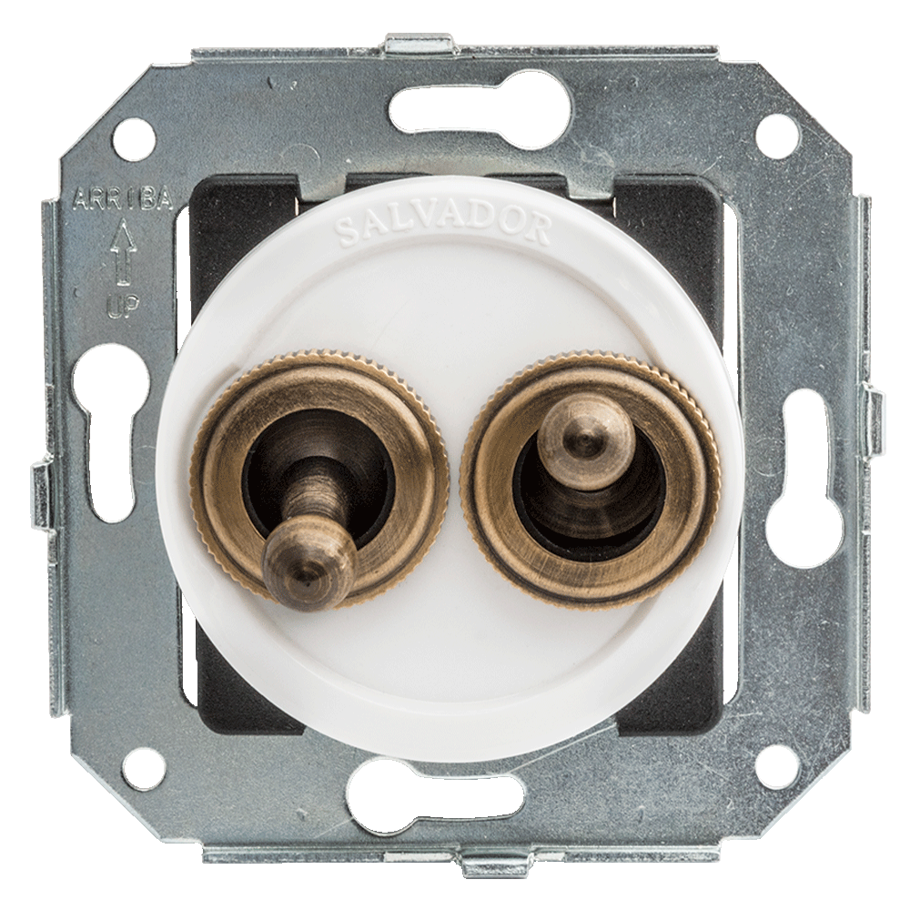 Тумблерный выключатель для внутреннего монтажа Salvador "Ретро" белая серия - фото 1 - id-p154130322