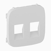 Valena Allure - Лицевая панель для аудиорозетки с пружинными зажимами двойной белая