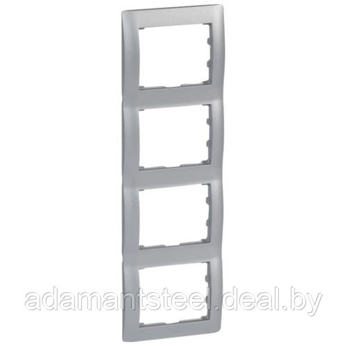 Galea Life - Рамка на 4 поста вертикальная Aluminium - фото 1 - id-p138608761