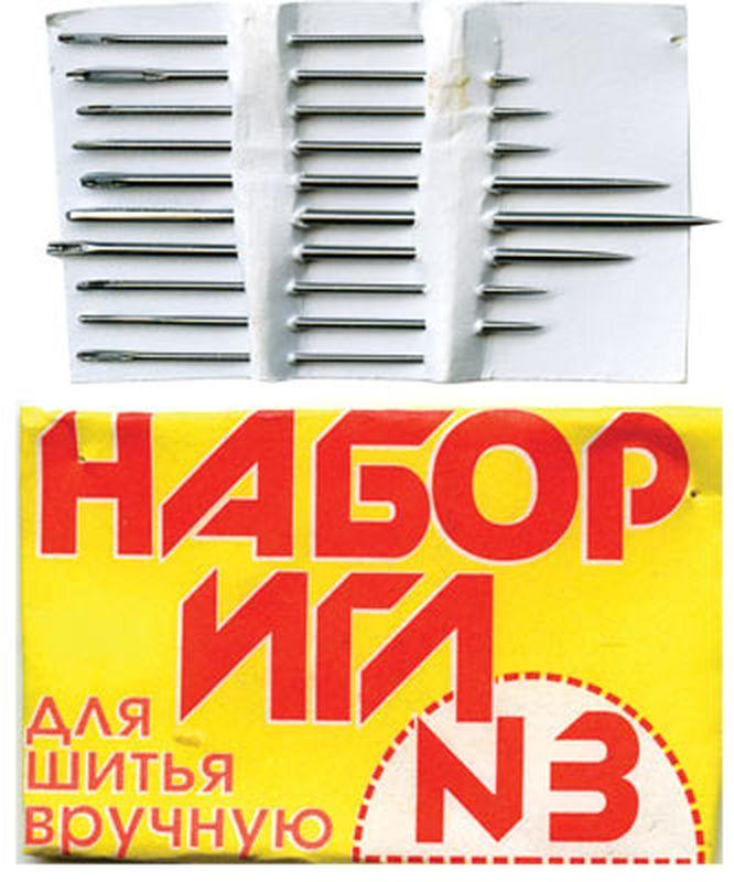Набор игл для шитья, ручные №3 конверт 10 шт.