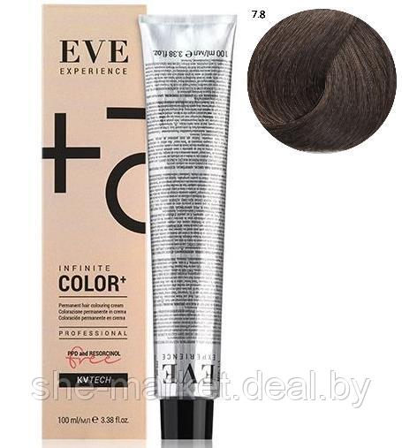 Стойкая крем-краска для волос EVE Experience 7.8 очень светлый коричневый кашемировый, 100 мл (Farmavita) - фото 1 - id-p154103869