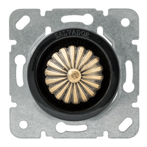 Выключатель (диммер) для внутреннего монтажа Salvador "Ретро" черная серия - фото 1 - id-p154131425