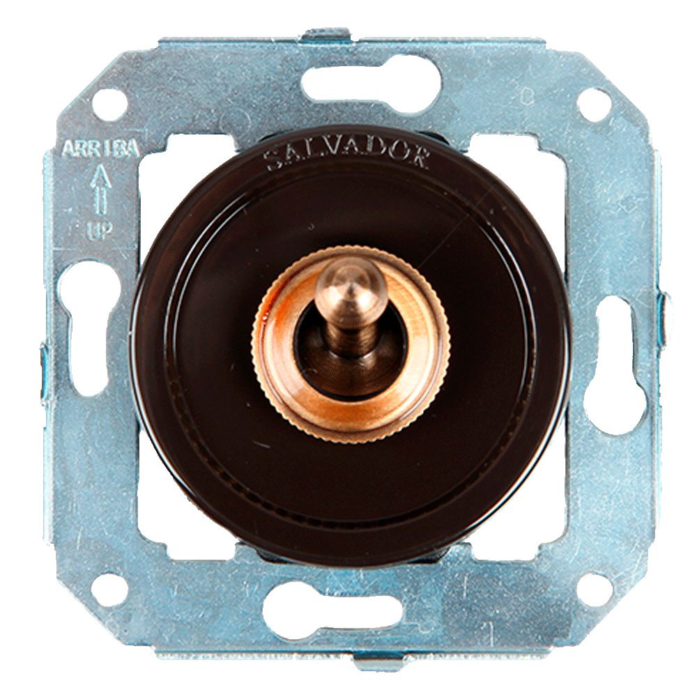 Тумблерный выключатель для внутреннего монтажа Salvador "Ретро" коричневая серия - фото 1 - id-p154131789