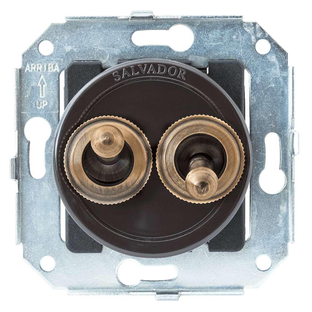 Тумблерный выключатель для внутреннего монтажа Salvador "Ретро" коричневая серия - фото 1 - id-p154131824