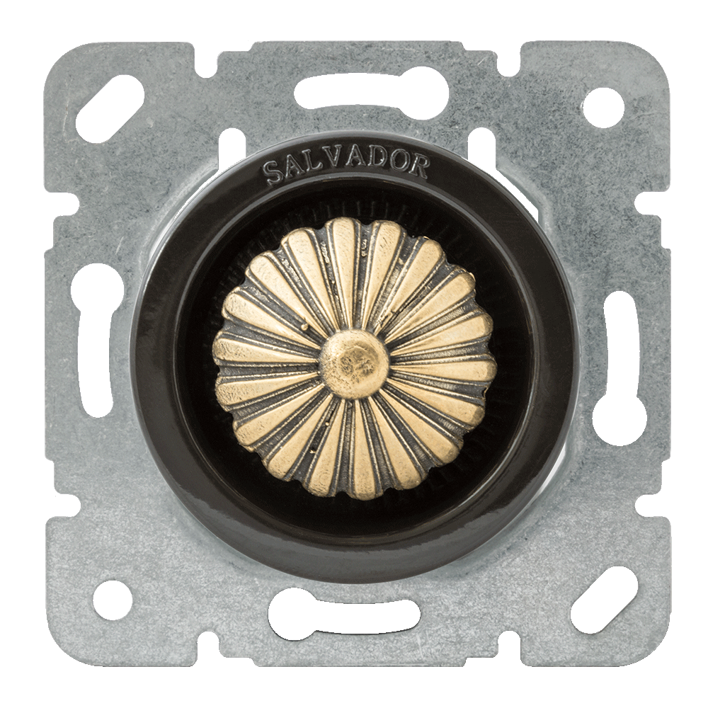 Выключатель (диммер) для внутреннего монтажа Salvador "Ретро" коричневая серия