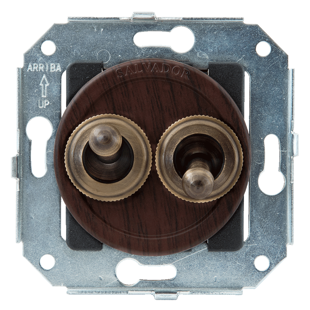 Тумблерный выключатель для внутреннего монтажа Salvador "Ретро" Венге - фото 1 - id-p154132103