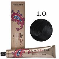 Крем-краска для волос LIFE COLOR PLUS 1.0 черный 100мл (Farmavita)