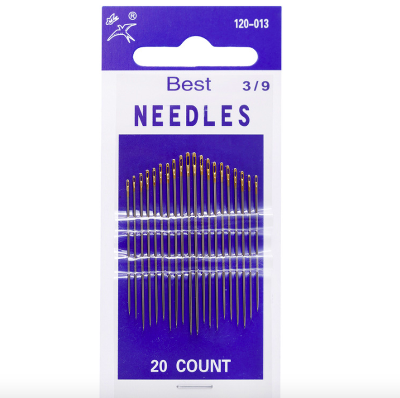 Набор игл для шитья, ручные №3-9, 20 шт. "Best Needles"