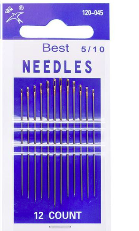 Набор игл для шитья, ручные №5/10, 12 шт. "Best Needles"