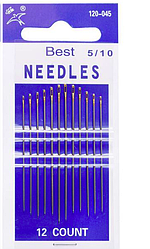Набор игл для шитья, ручные №5/10, 12 шт. "Best Needles"