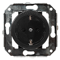 Розетка для внутреннего монтажа Salvador "Ретро" черная серия