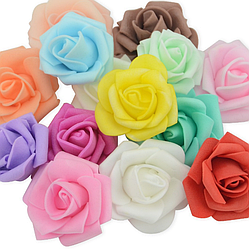 Цветы для рукоделия/декорирования "роза" 40-45 мм (белая)