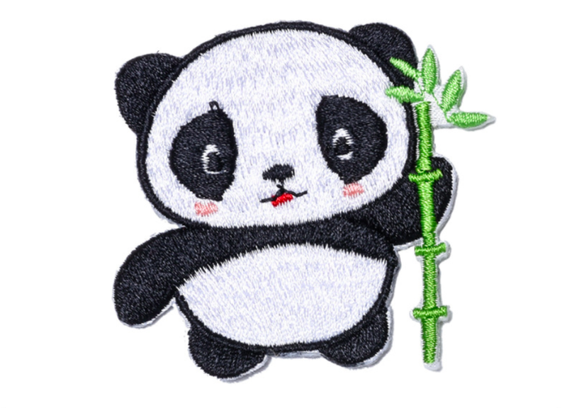 Термонаклейка  "Панда и бамбук"