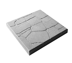 Плитка тротуарная "Дикий камень" 30 мм серая
