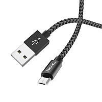 Зарядный USB дата кабель HOCO X14 MAX MicroUSB, 3.0A, 1м, черный 555855