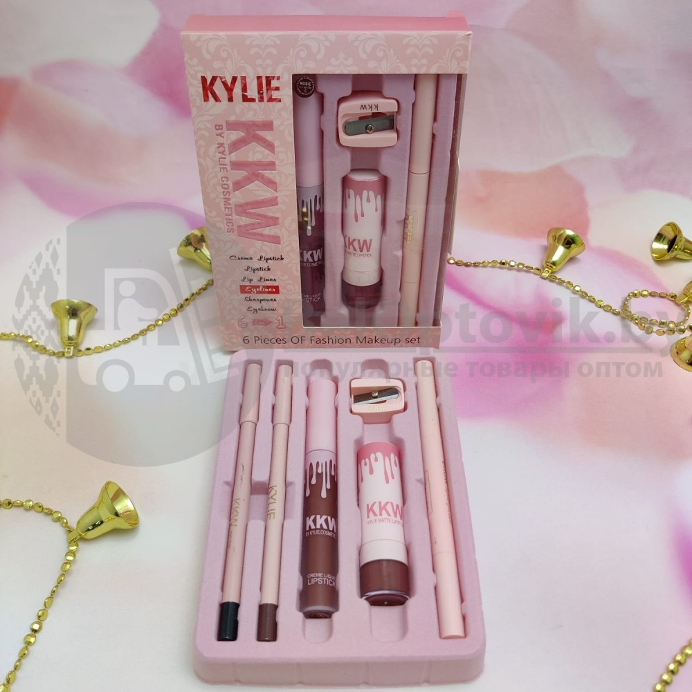 Набор косметики для макияжа KYLIE (Кайли) KKW 6 in1 с точилкой VIXEN - фото 8 - id-p102070250