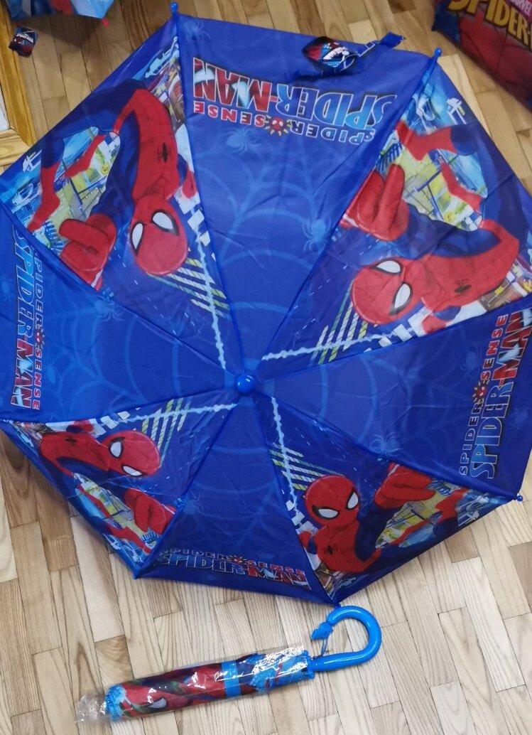 Детский складной зонт Spider-Man "человек паук " со свистком - фото 1 - id-p154221674