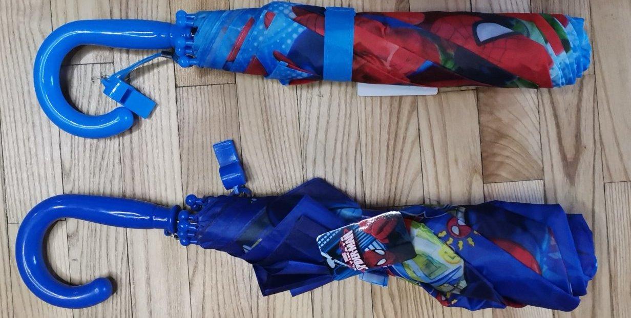 Детский складной зонт Spider-Man "человек паук " и мстители со свистком - фото 3 - id-p154221703