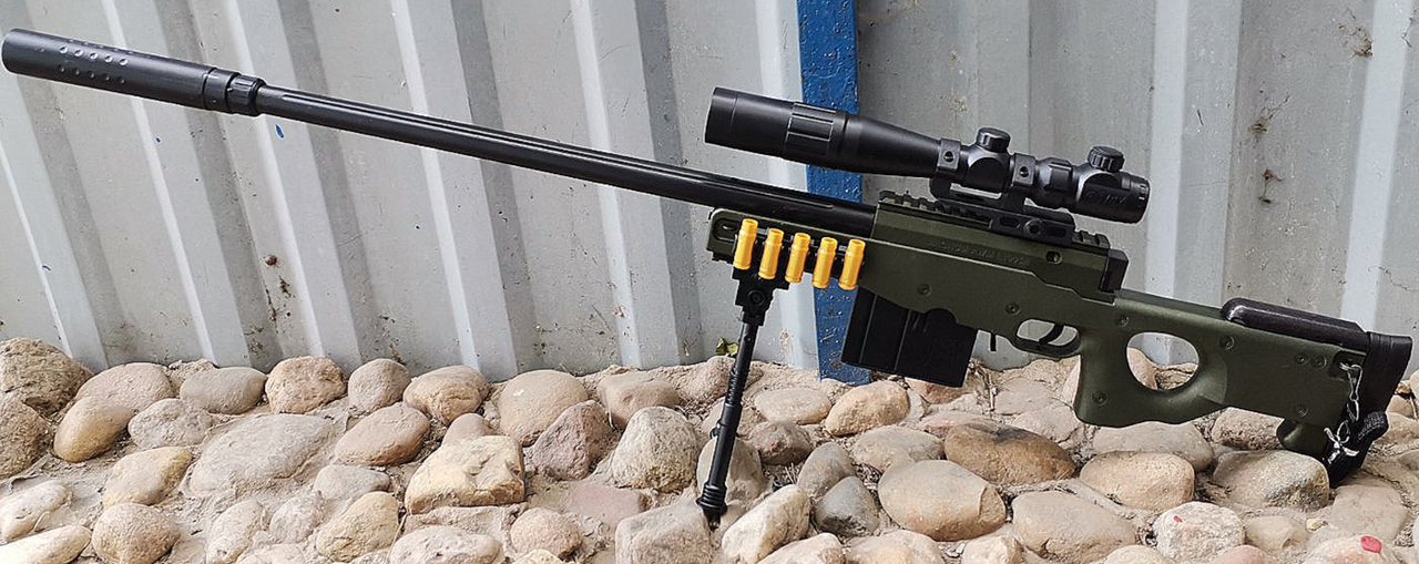 Детская снайперская пневматическая винтовка с оптическим прицелом JF-61A - фото 1 - id-p154223020