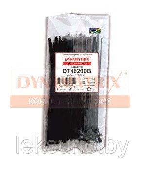 Хомут-стяжка нейлоновая 4,8х203,0 мм черный (100 шт в упаковке)