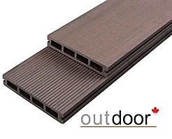 Террасная доска ДПК Outdoor 150*25*4000 мм. вельвет/шлифованная коричневая микc