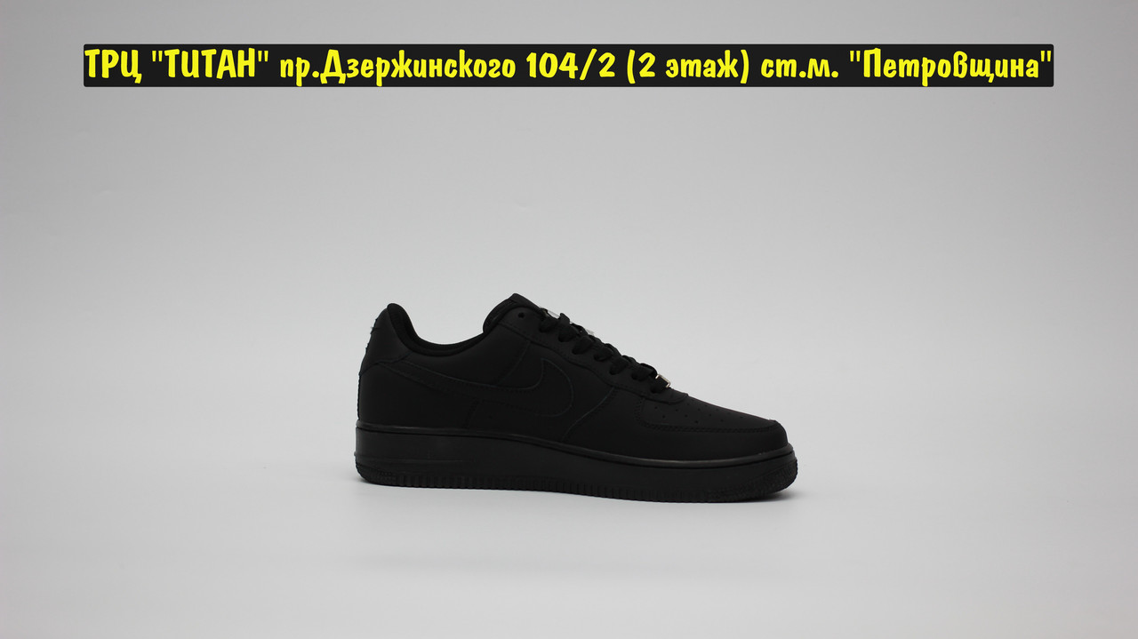 Кроссовки Nike Air Force 1 All Black Low - фото 5 - id-p106147573