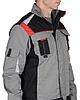 Костюм СИРИУС-СТАН куртка, п/к ср.серый с черной и красной отделкой, фото 4