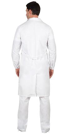 Халат х/б бязь, мужской белый, фото 2