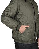 Куртка СИРИУС-ПРАГА-ЛЮКС короткая с капюшоном, оливковая, фото 3