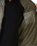 Куртка СИРИУС-ПРАГА-ЛЮКС короткая с капюшоном, оливковая, фото 4