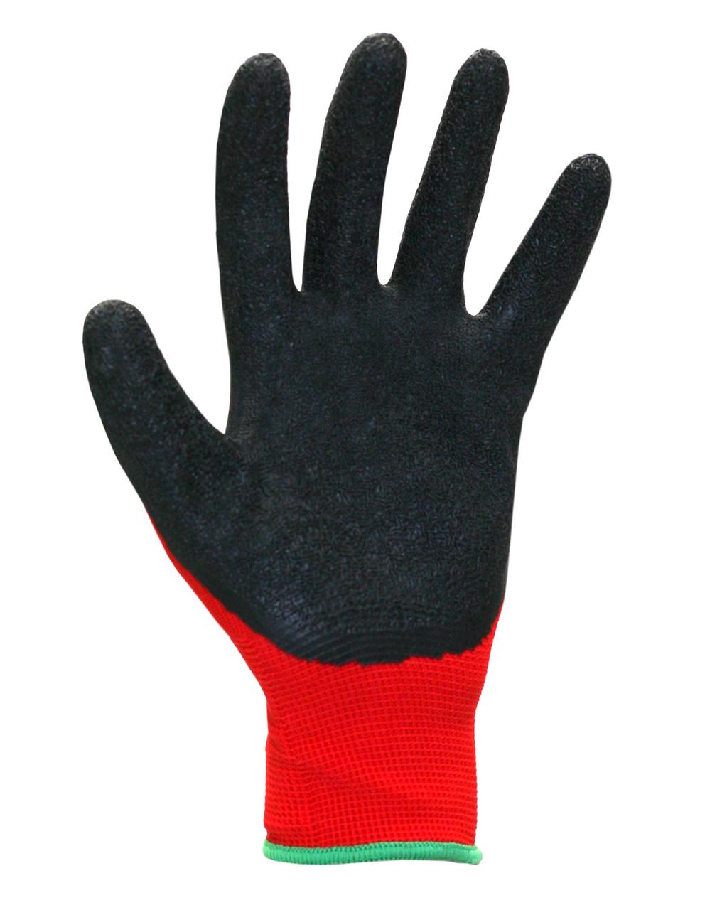 Перчатки "НейпЛат" (нейлон с латексом, цвет красный с черным) - фото 2 - id-p154234133