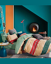 Комплект постельного белья (Иваново) Семейный макси сатин цветной ТМ Европа, плотн.120г/кв.м. (ЧЗ), фото 3