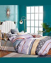 Комплект постельного белья (Иваново) Семейный макси сатин цветной ТМ Европа, плотн.120г/кв.м. (ЧЗ), фото 2
